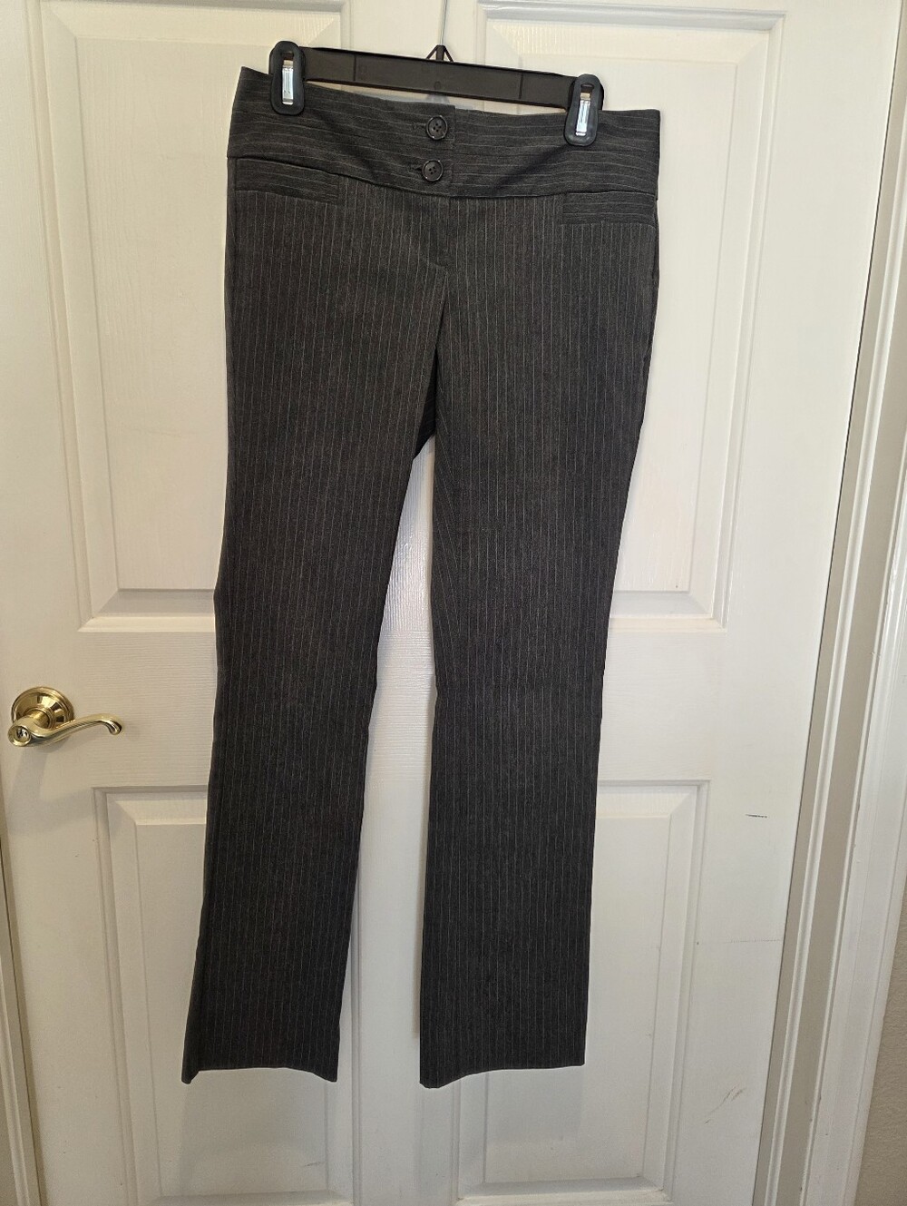 Gray Pinstriped Women's Dress Pants By The Limited. Size 2, Ideal Stretch